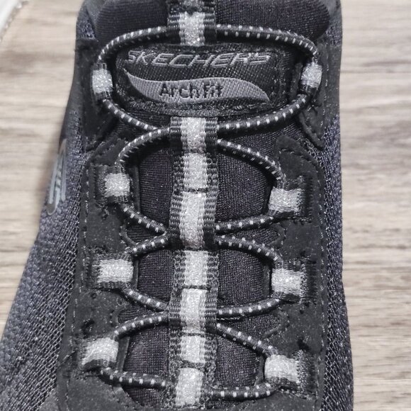 Skechers Arch Fit Refine - Her Best sneakers women's size 7.5 black mesh - Picture 8 of 13